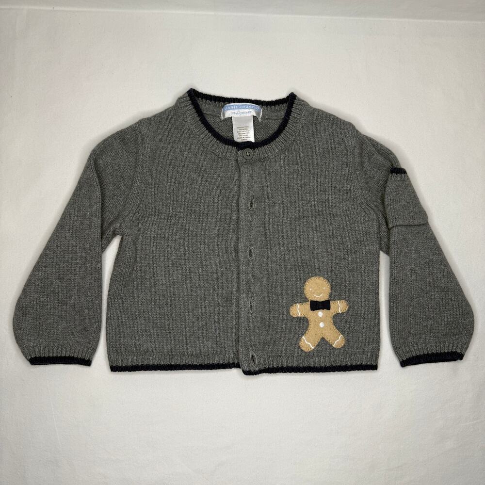 Janie & Jack Baby Cardigan Sweater 12–18 Months Cotton Wool Soft Holiday Classic